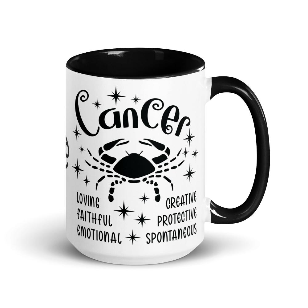 Cancer Zodiac Positive Traits 15 oz Mug with Black Handle - https://ascensionemporium.net