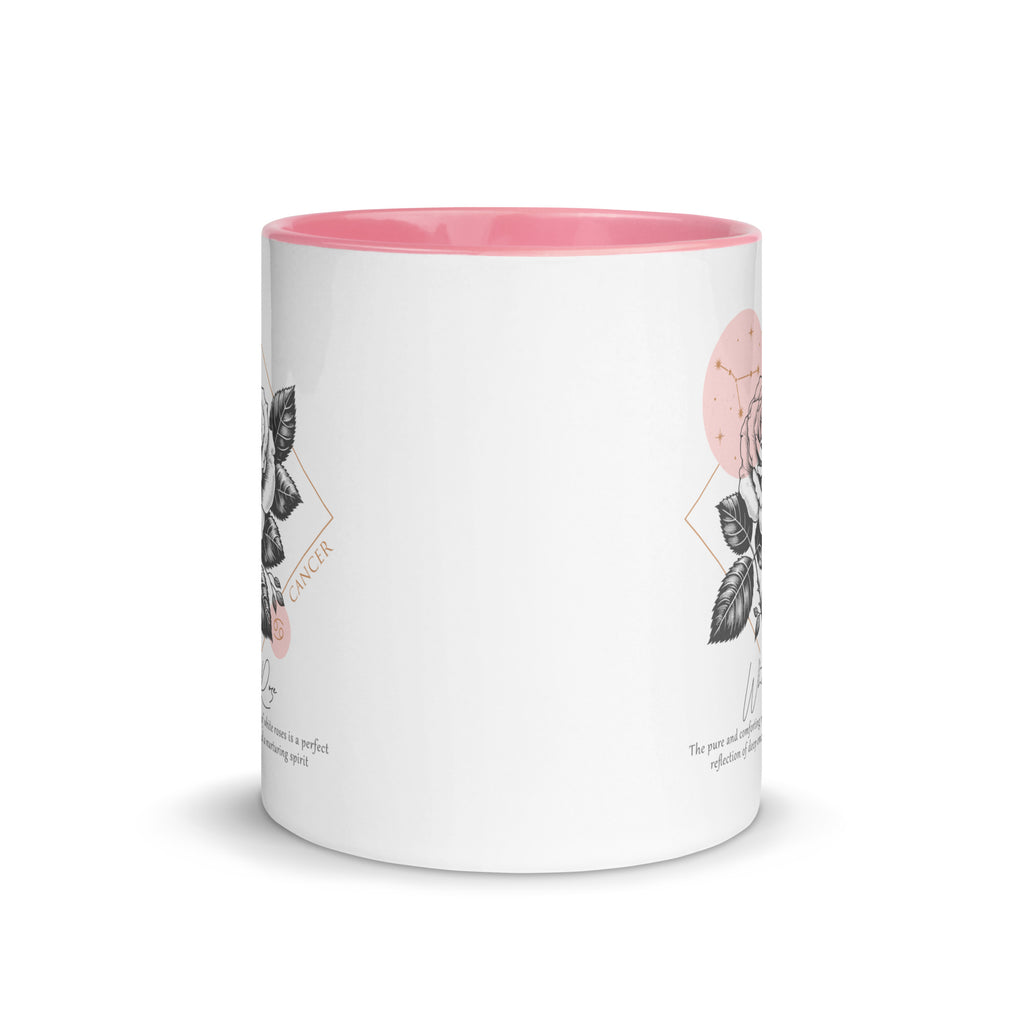 Cancer Zodiac Birth Flower Mug with Color