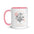 Sagittarius Zodiac Carnation Birth Flower 11 oz Mug with Pink Handle - https://ascensionemporium.net 
