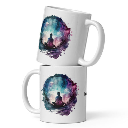 Breathe Yoga Meditation Mug - Watercolor Sphere