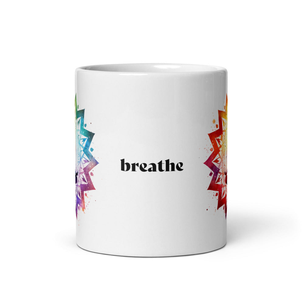 Breathe Yoga Meditation Mug - Chakra Mandala