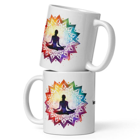 Breathe Yoga Meditation Mug - Chakra Mandala