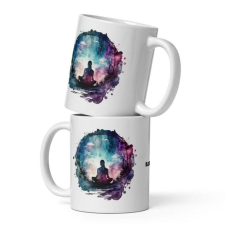 Namaste Yoga Meditation Mug - Watercolor Sphere