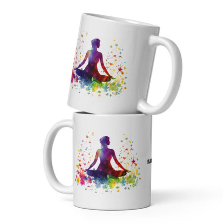 Namaste Yoga Meditation Mug - Rainbow Garden