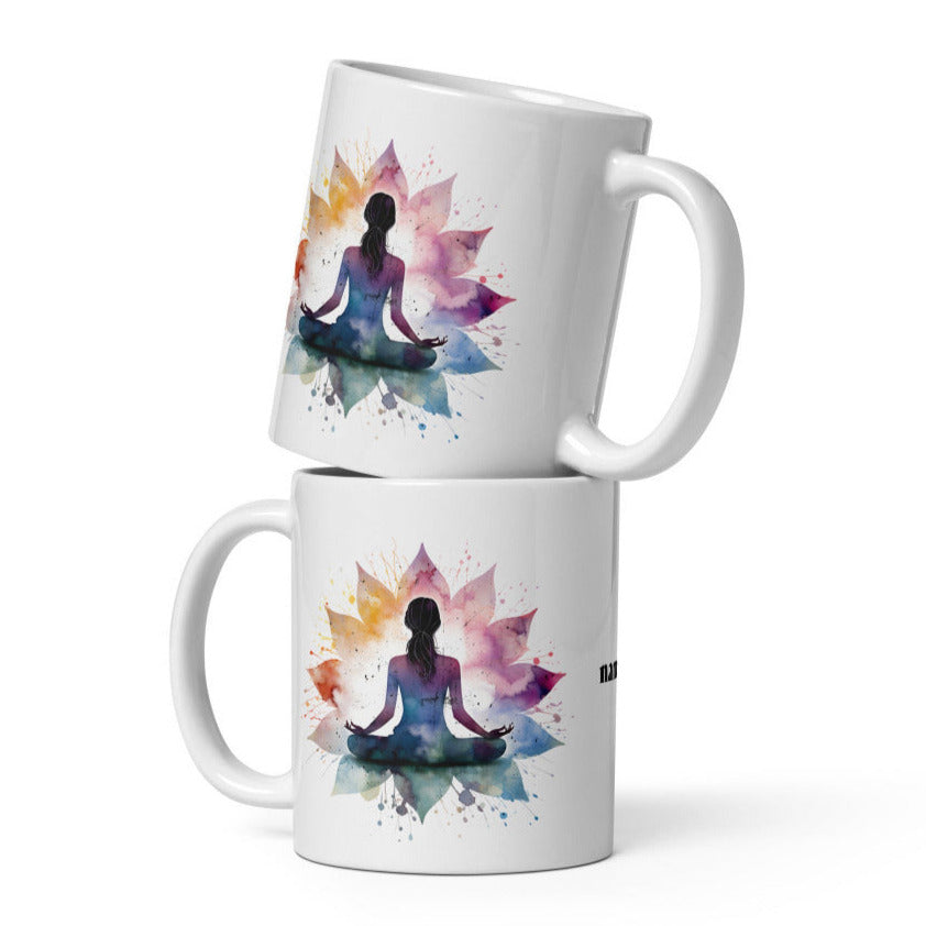 Namaste Yoga Meditation Mug - Flower Mandala