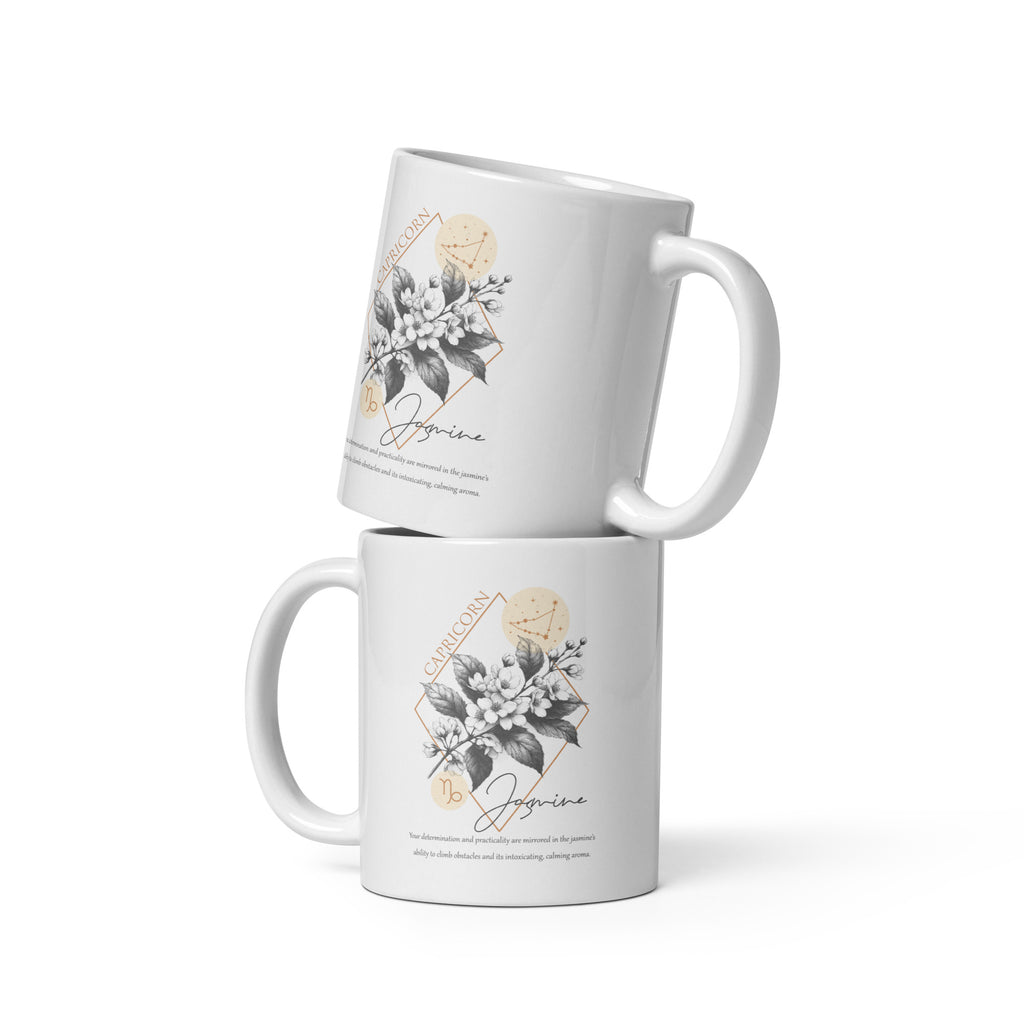 Capricorn Zodiac Jasmine Birth Flower 11 oz Mug - https://ascensionemporium.net