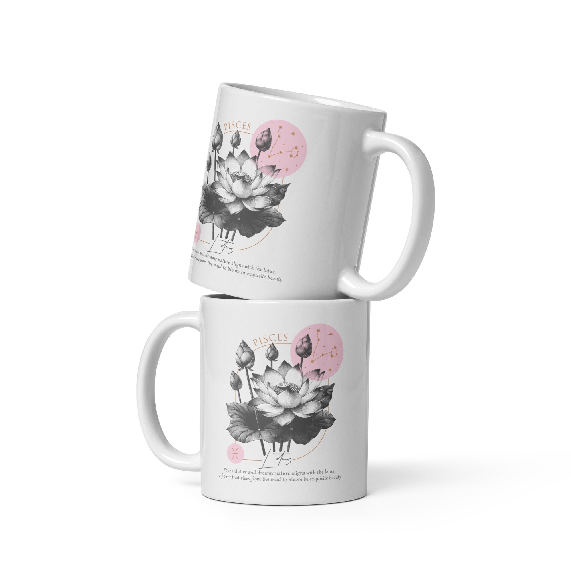 Pisces Zodiac Lotus Birth Flower 11 oz Mug - https://ascensionemporium.net