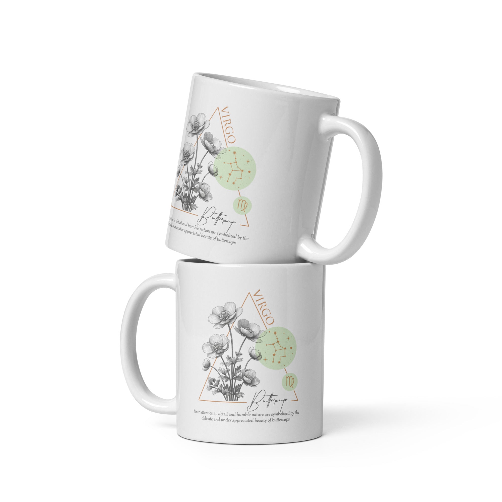 Virgo Zodiac Buttercup Birth Flower 11 oz Mug - https://ascensionemporium.net