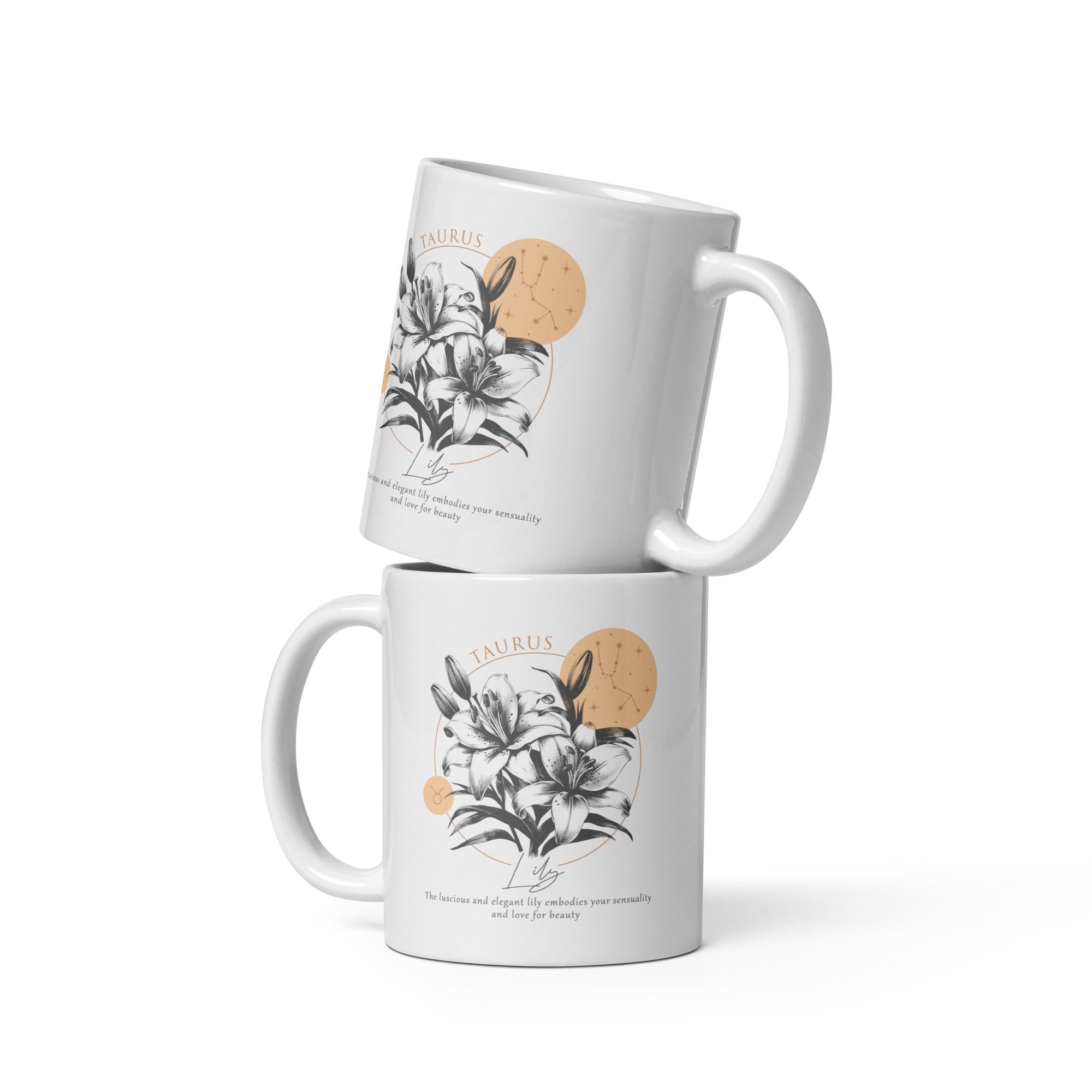 Taurus Zodiac Lily Birth Flower 11 oz Mug - https://ascensionemporium.net