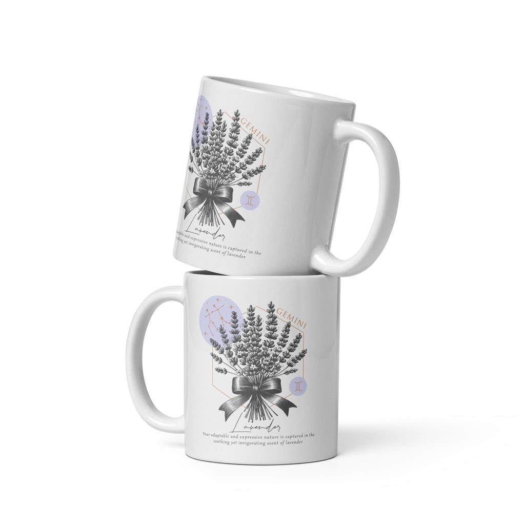 Gemini Zodiac Lavender Birth Flower 11 oz Mug - https://ascensionemporium.net