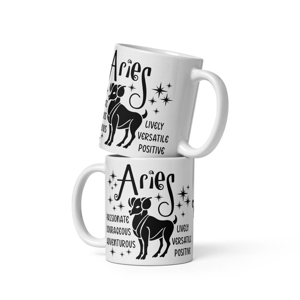 Aries Zodiac Positive Traits 11 oz Mug - https://ascensionemporium.net