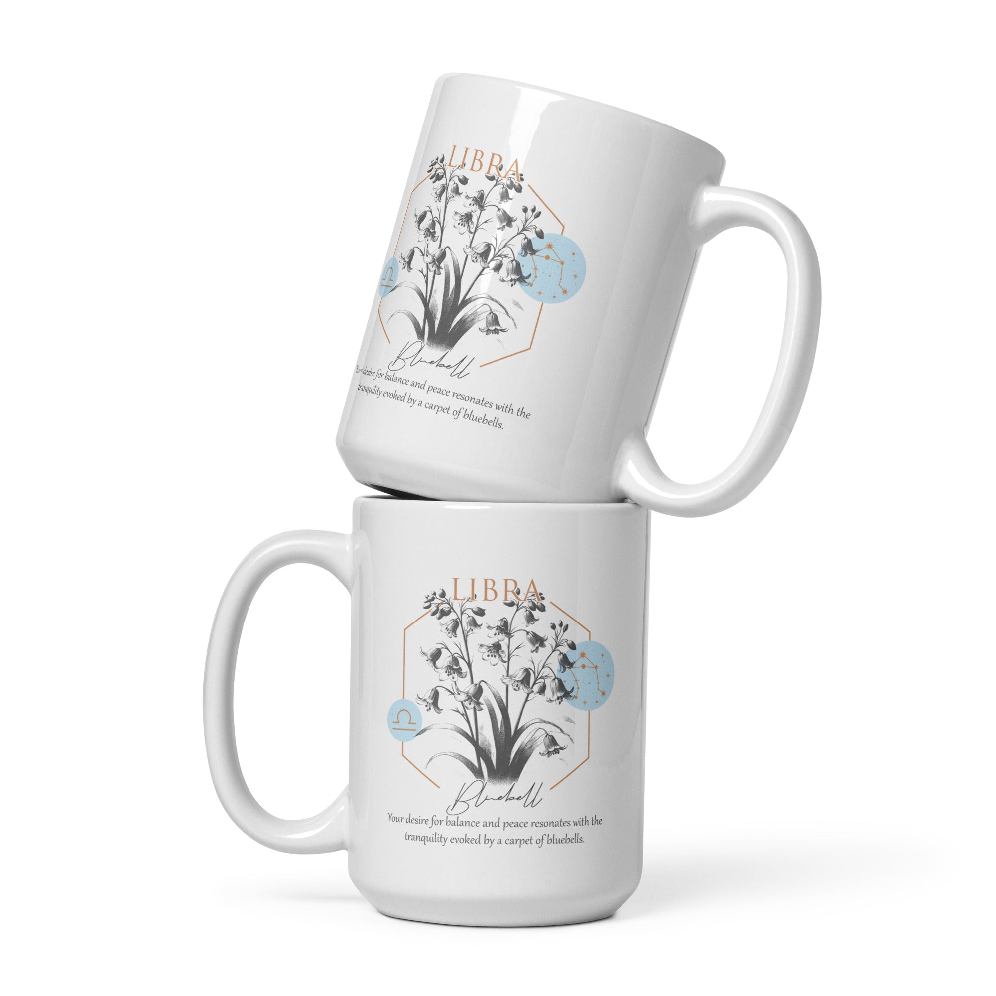 Libra Zodiac Bluebell Birth Flower 11 oz Mug - https://ascensionemporium.net
