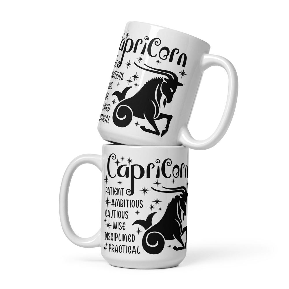 Capricorn Zodiac Positive Traits 15 oz Mug - https://ascensionemporium.net