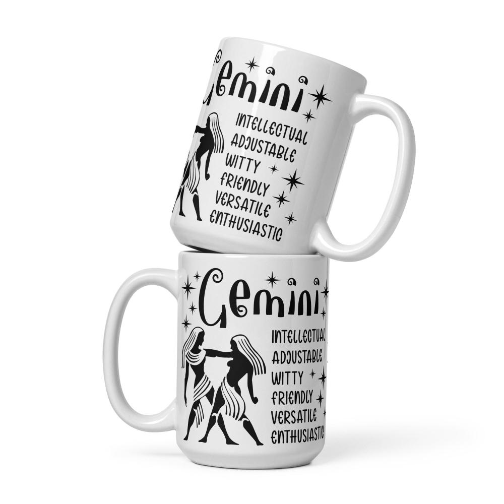 Gemini Zodiac Positive Traits 15 oz Mug - https://ascensionemporium.net
