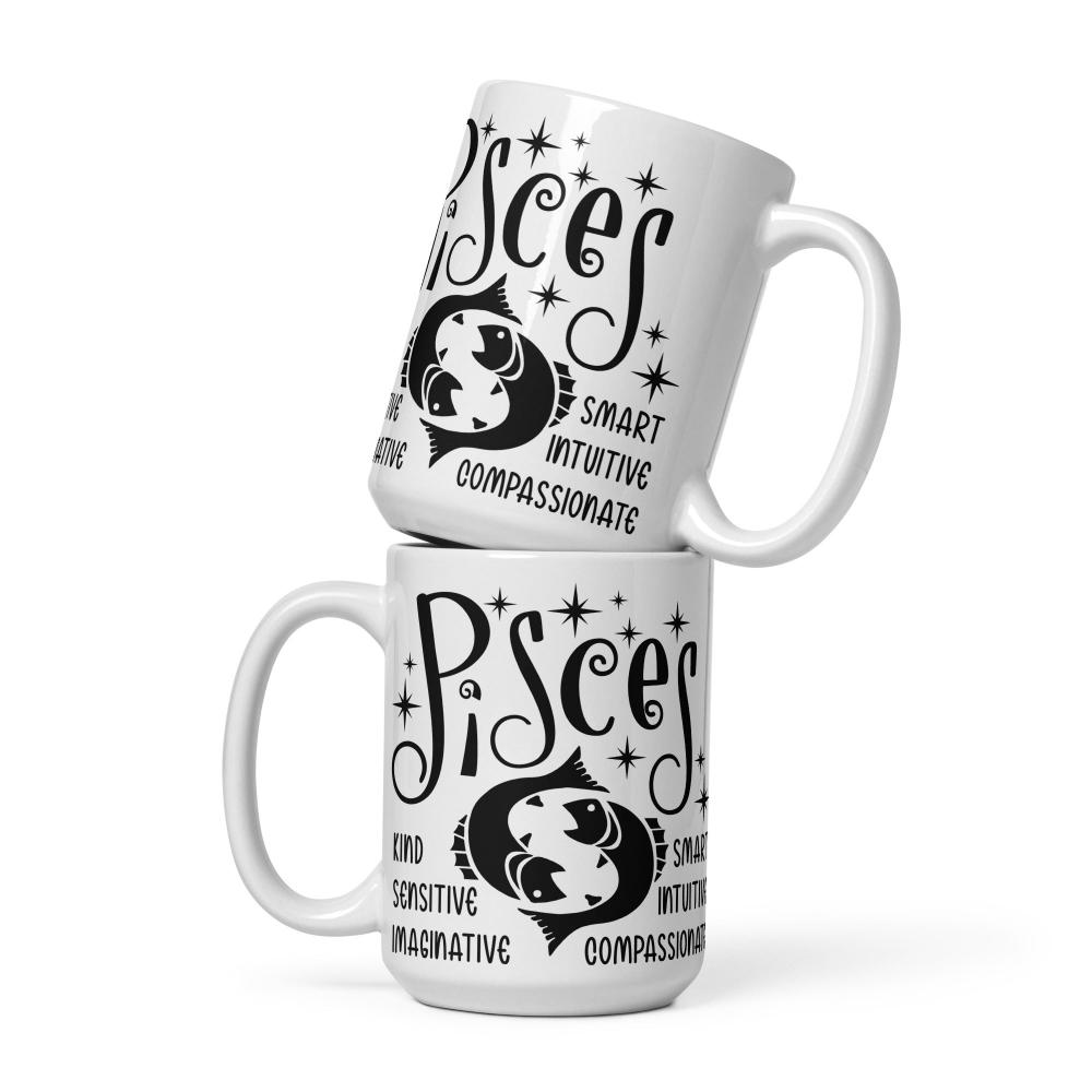 Pisces Zodiac Positive Traits 15 oz Mug - https://ascensionemporium.net