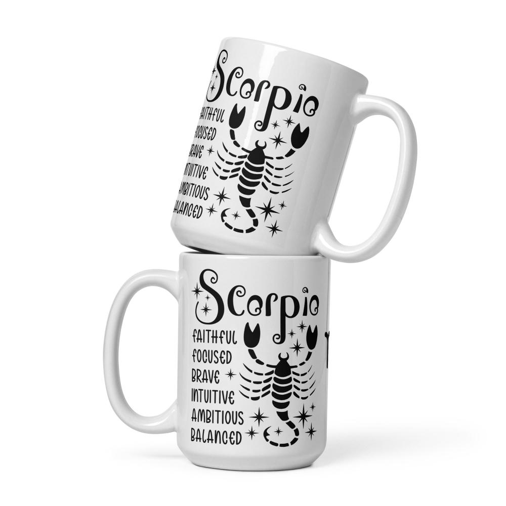 Scorpio Zodiac Positive Traits 15 oz Mug - https://ascensionemporium.net