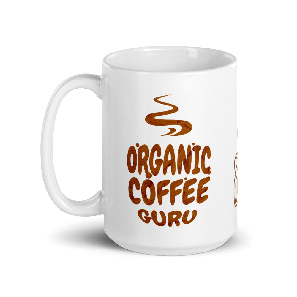 Organic Coffee Guru 15 oz Mug - White Color - https://ascensionemporium.net
