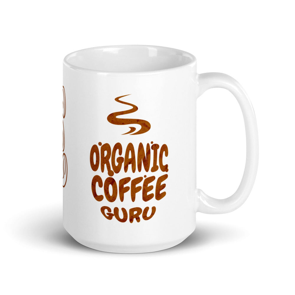 Organic Coffee Guru 15 oz Mug - White Color - https://ascensionemporium.net
