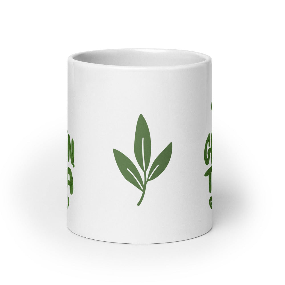 Green Tea Guru White 20 oz Ceramic Mug - https://ascensionemporium.net