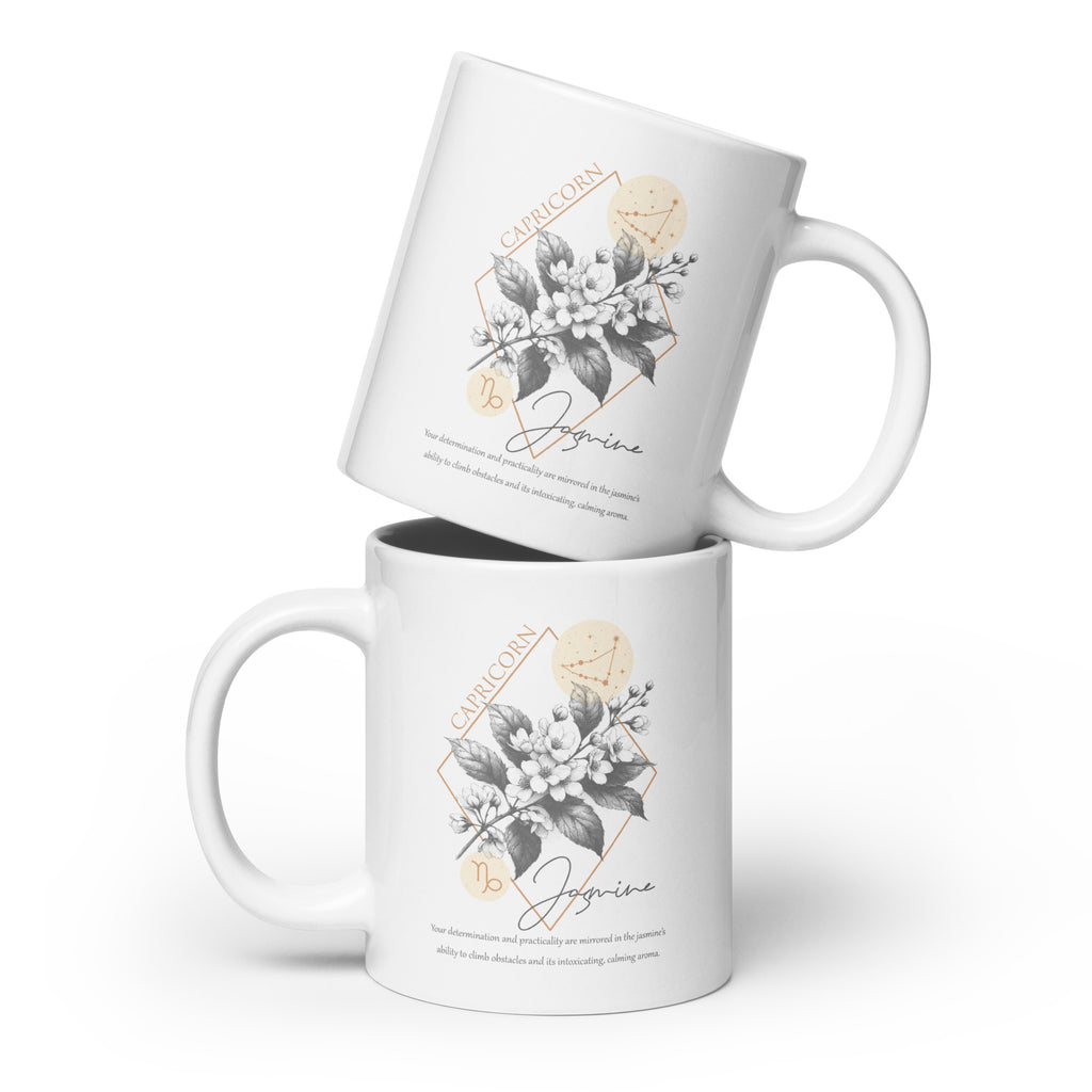 Capricorn Zodiac Jasmine Birth Flower 20 oz Mug - https://ascensionemporium.net