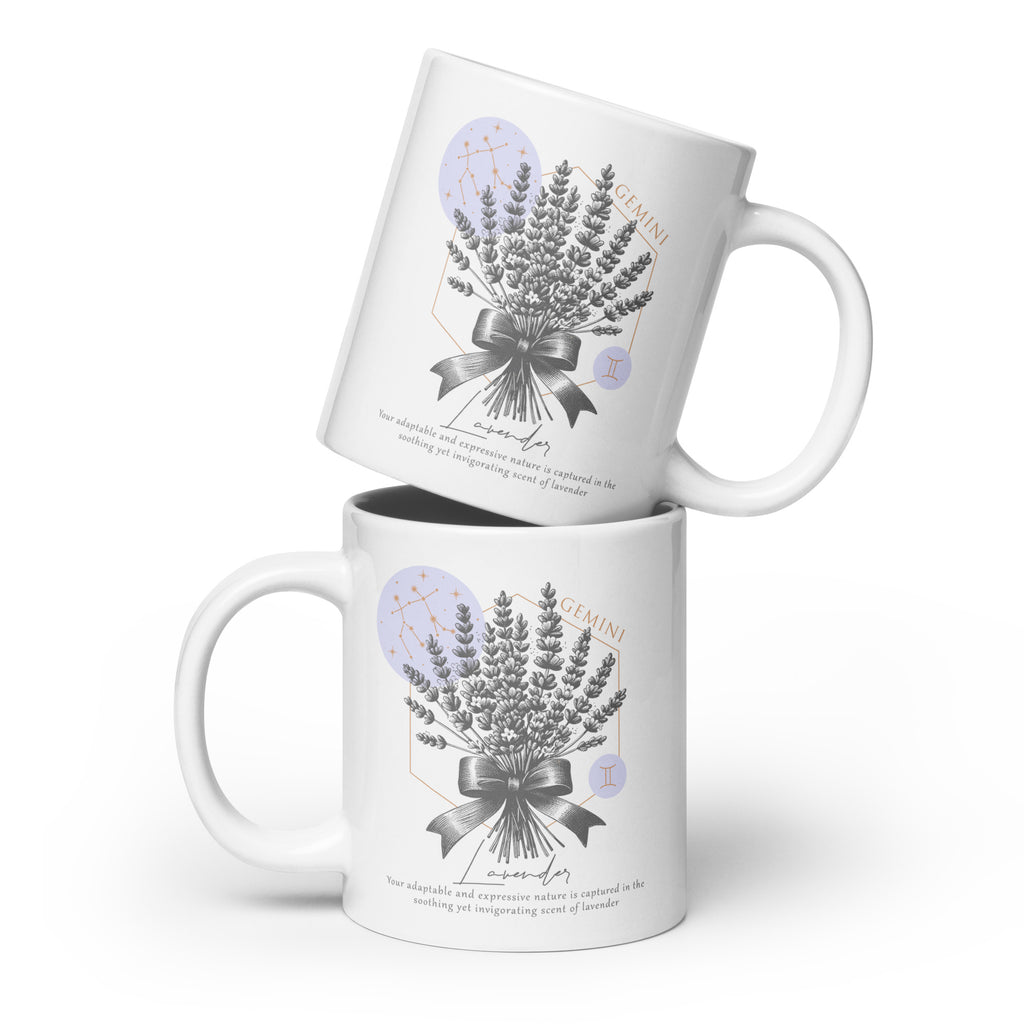 Gemini Zodiac Lavender Birth Flower 20 oz Mug - https://ascensionemporium.net