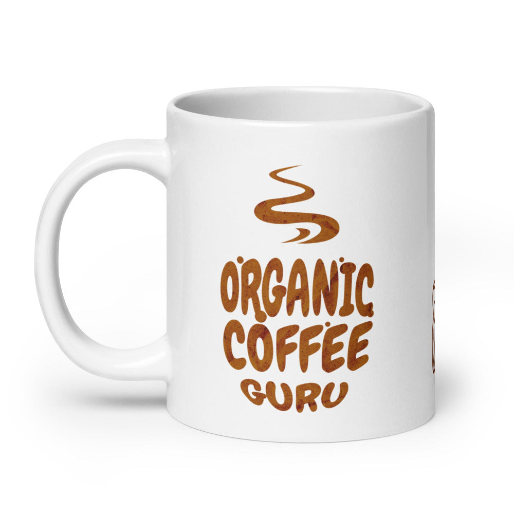 Organic Coffee Guru 20 oz Mug - White Color - https://ascensionemporium.net
