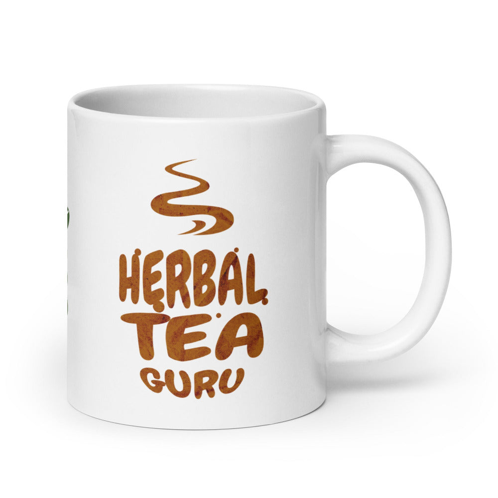 Herbal Tea Guru 20 oz Mug - White Color - https://ascensionemporium.net 