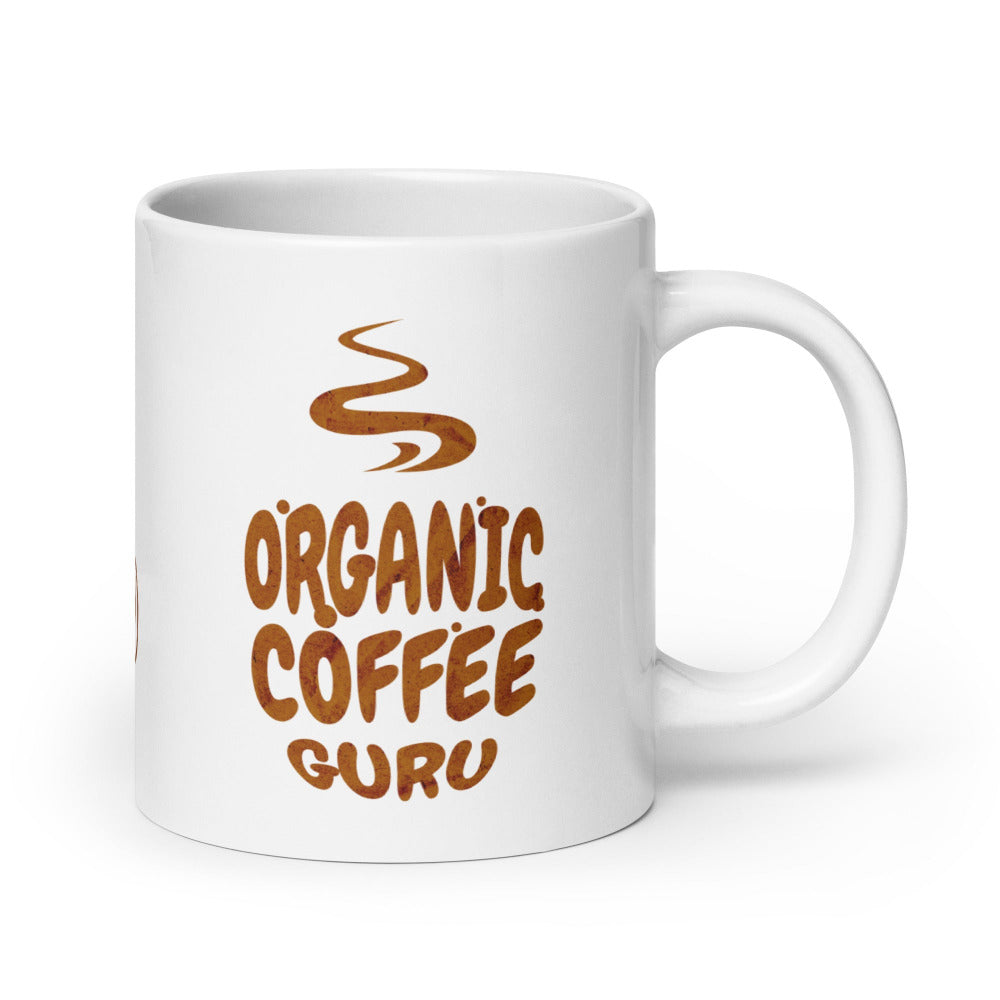 Organic Coffee Guru 20 oz Mug - White Color - https://ascensionemporium.net