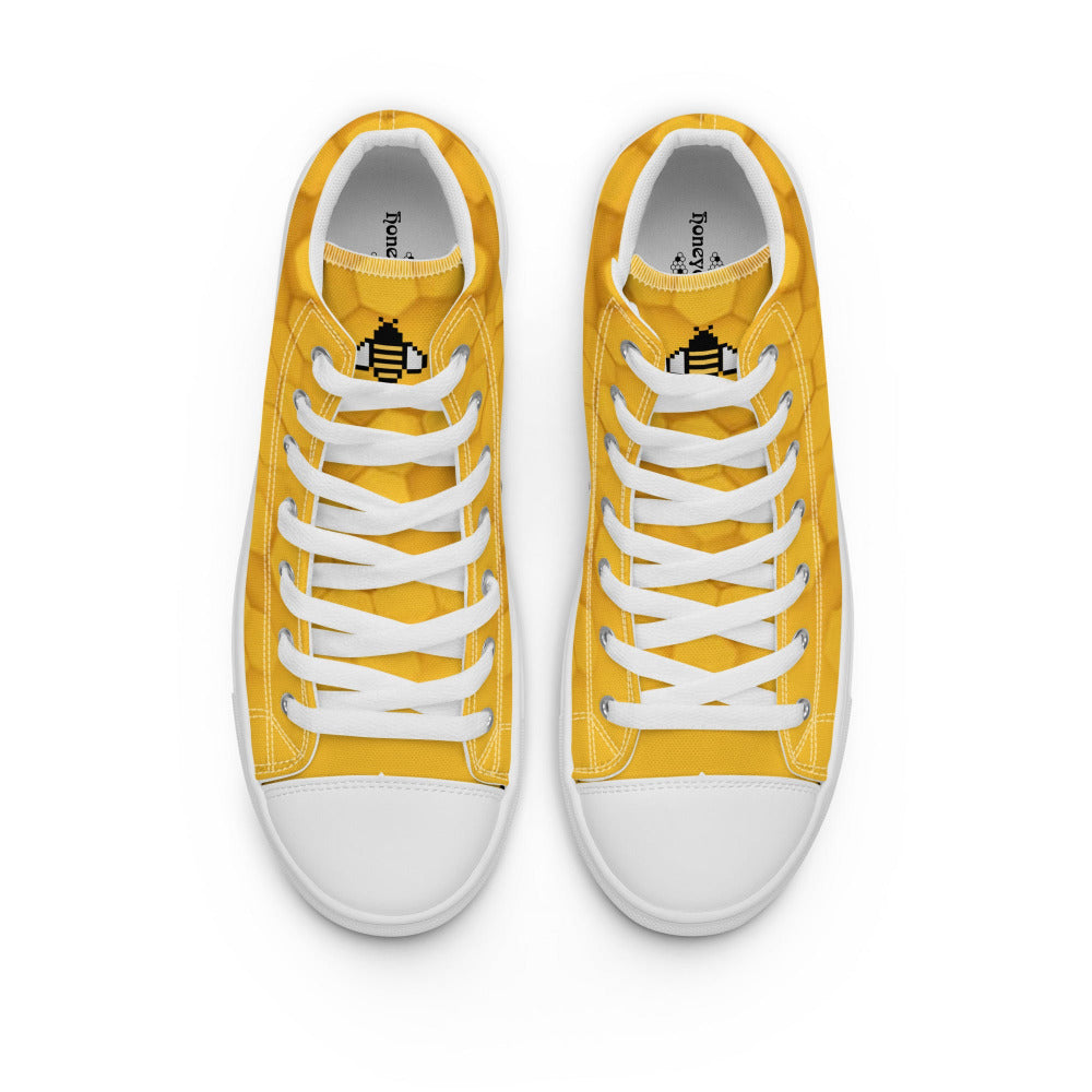 Honeycomb Women's High Top Sneakers - White Outsole - https://ascensionemporium.net