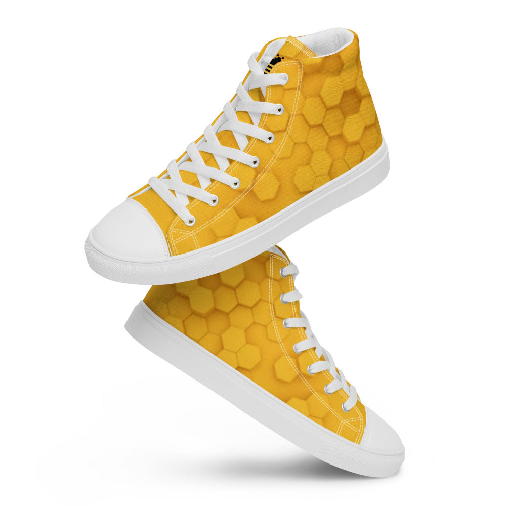 Honeycomb Women's High Top Sneakers - White Outsole - https://ascensionemporium.net