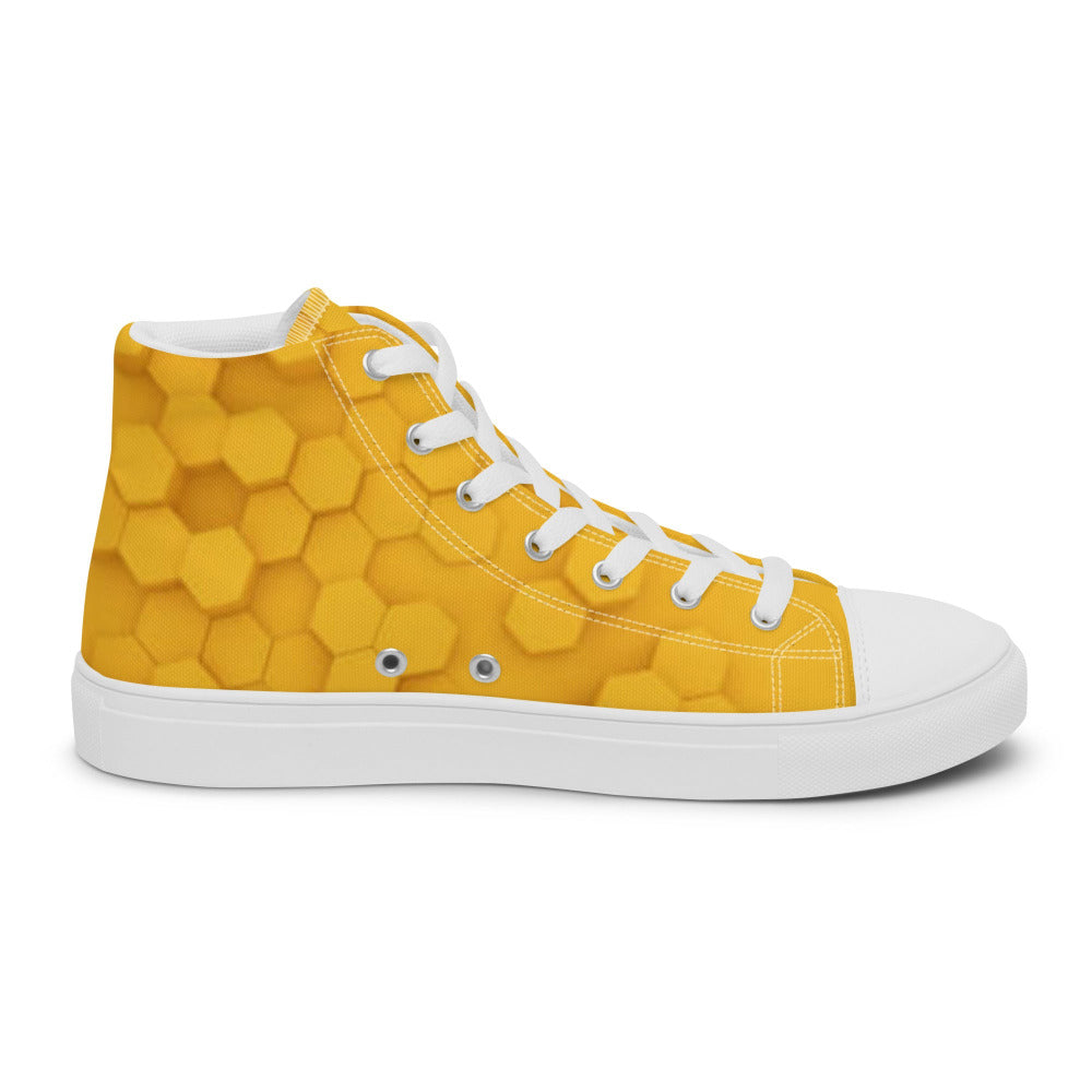 Honeycomb Women's High Top Sneakers - White Outsole - https://ascensionemporium.net