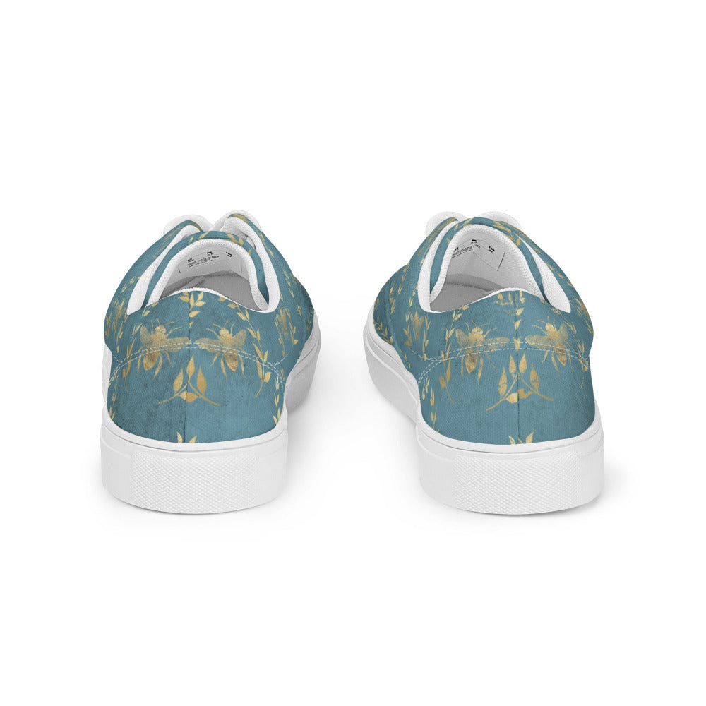 Glory Bee Women’s Canvas Sneakers - Aqua Blue Color - https://ascensionemporium.net