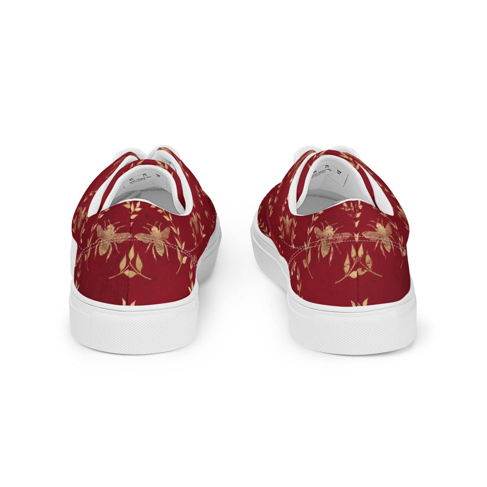 Glory Bee Women’s Canvas Sneakers - Wine Red Color - https://ascensionemporium.net
