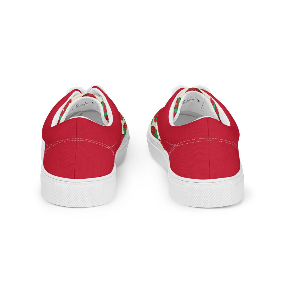 Strawberries And Cream Womens Canvas Sneakers - https://ascensionemporium.net