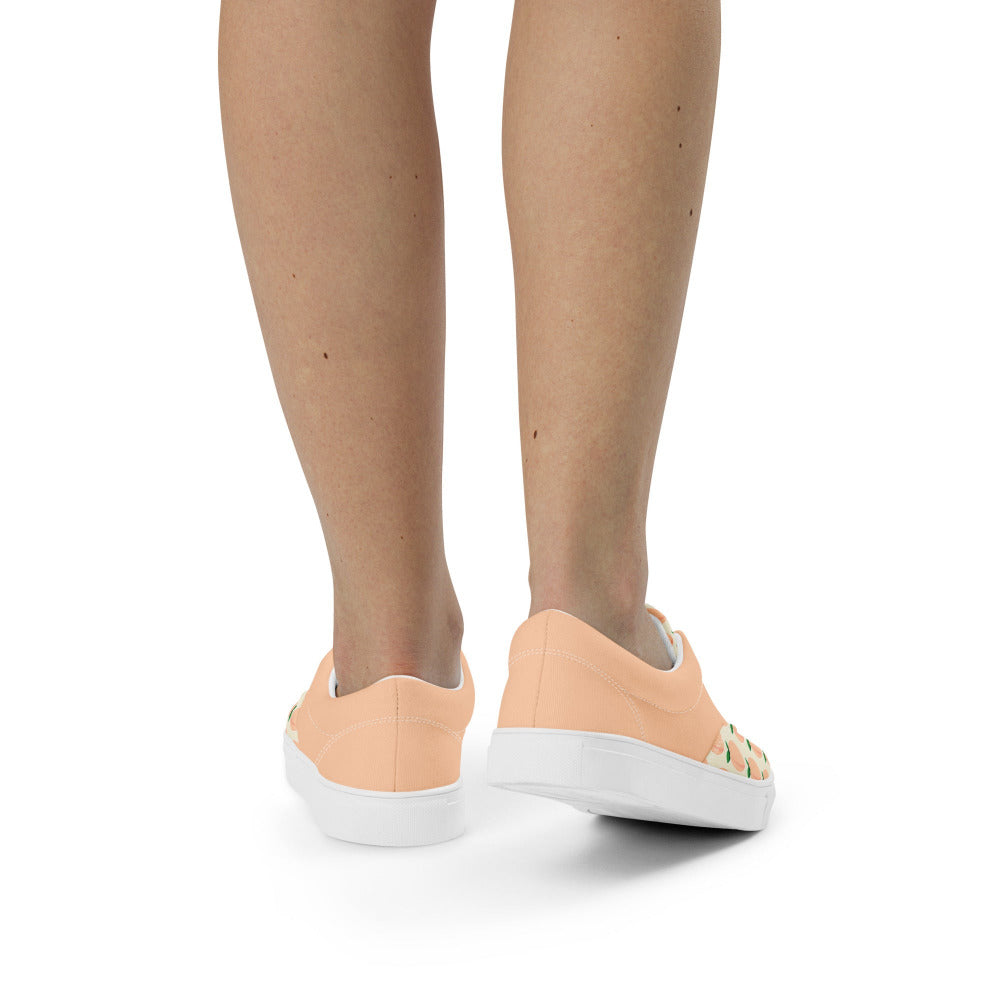 Peaches And Cream Womens Canvas Sneakers - https://ascensionemporium.net