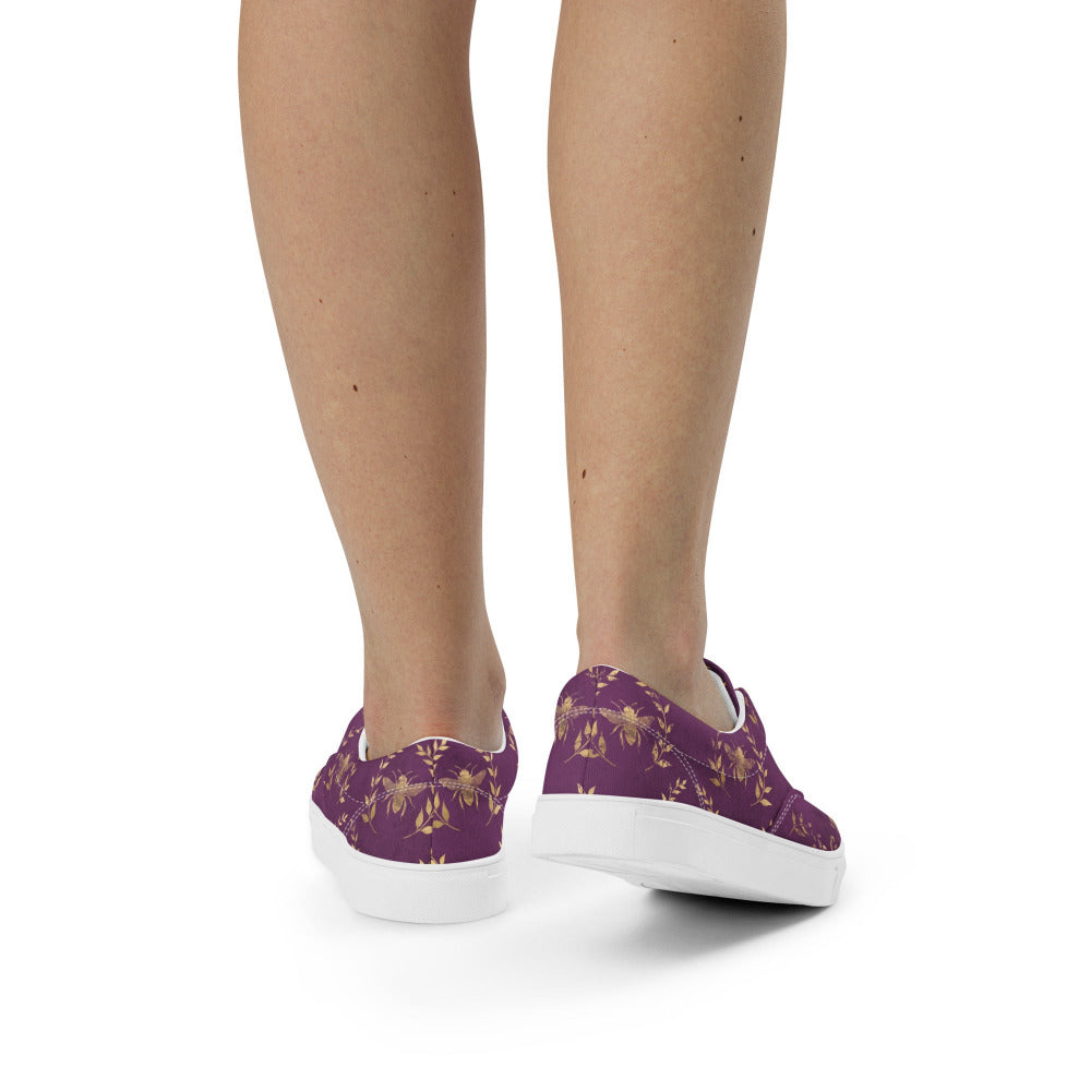 Glory Bee Women’s Canvas Sneakers - Majestic Purple Color - https://ascensionemporium.net