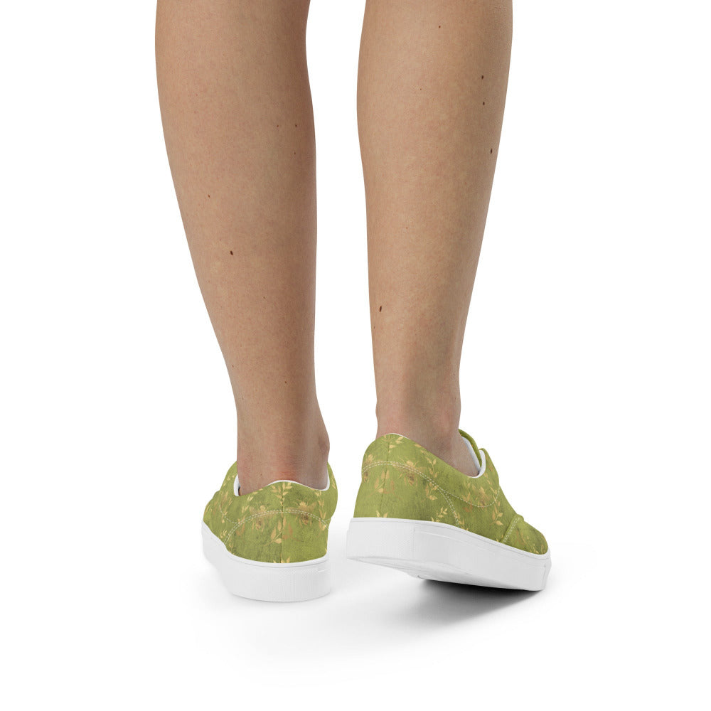 Glory Bee Women’s Canvas Sneakers - Sage Green Color - https://ascensionemporium.net