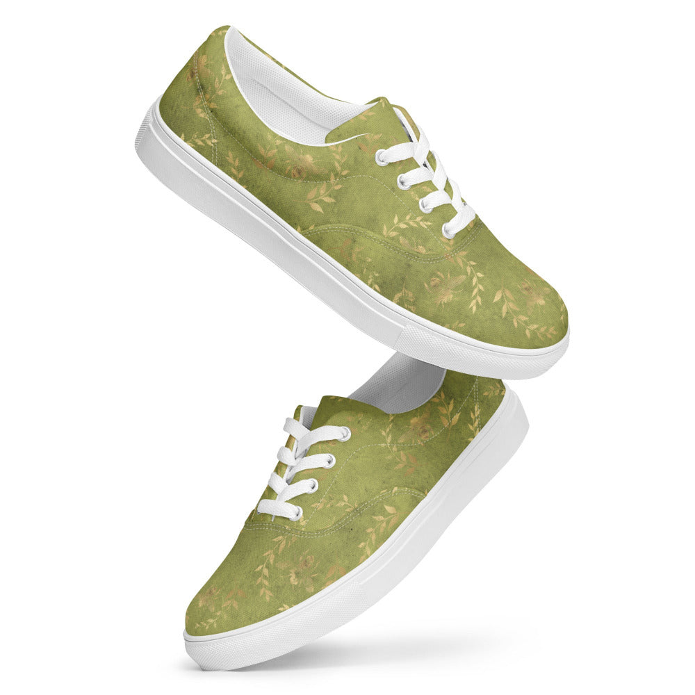 Glory Bee Women’s Canvas Sneakers - Sage Green Color - https://ascensionemporium.net