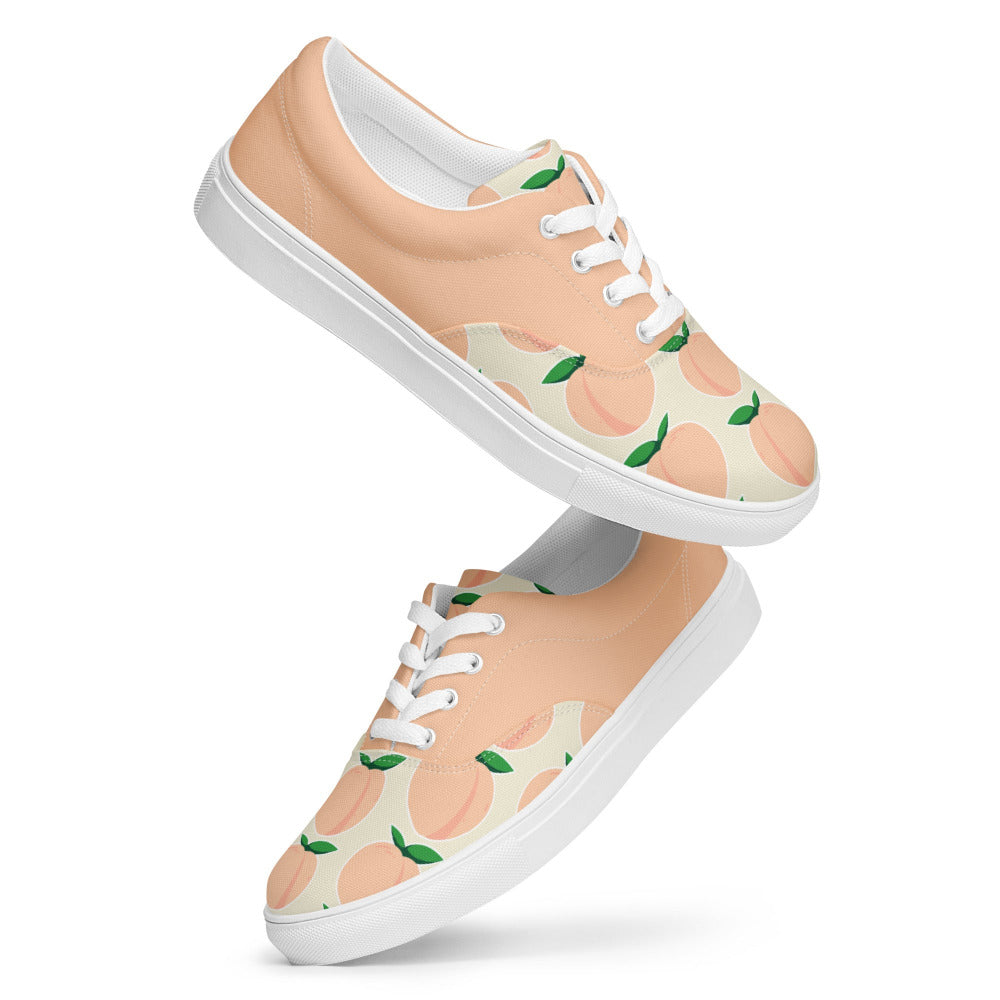 Peaches And Cream Womens Canvas Sneakers - https://ascensionemporium.net