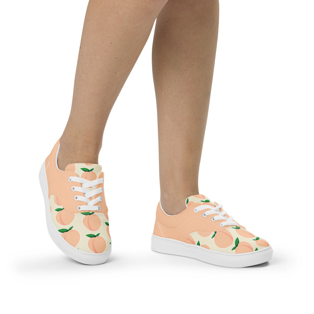Peaches And Cream Womens Canvas Sneakers - https://ascensionemporium.net