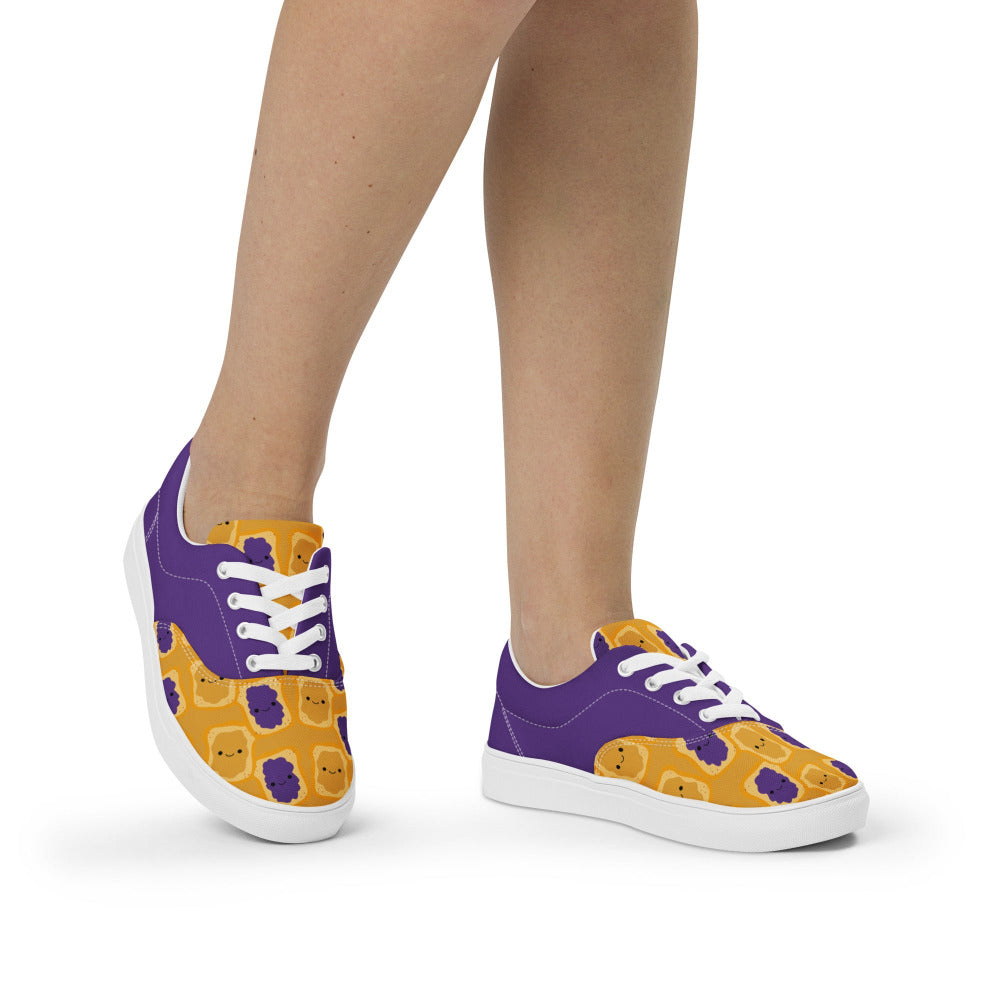 Peanut Butter and Jelly Womens Canvas Sneakers - https://ascensionemporium.net