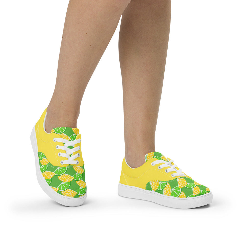 Lemon Lime Womens Canvas Sneakers - https://ascensionemporium.net