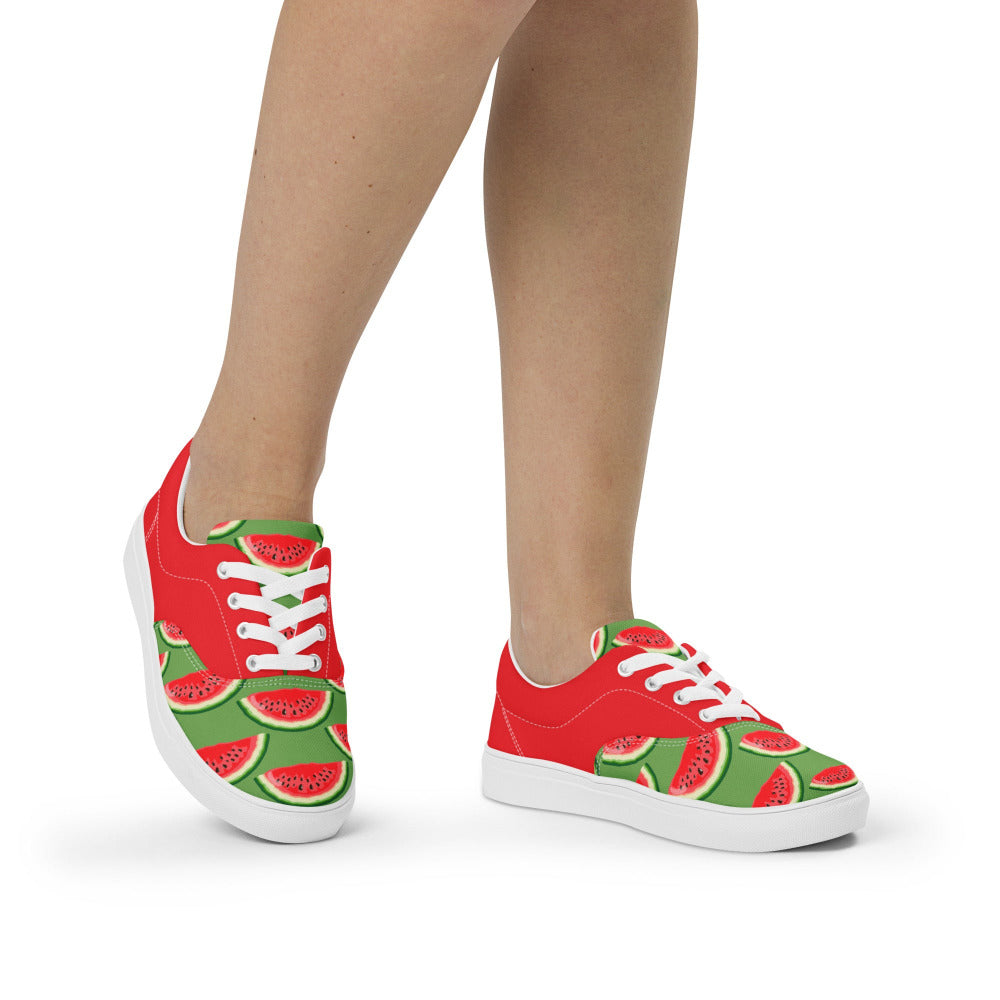 Watermelon Womens Canvas Sneakers - https://ascensionemporium.net