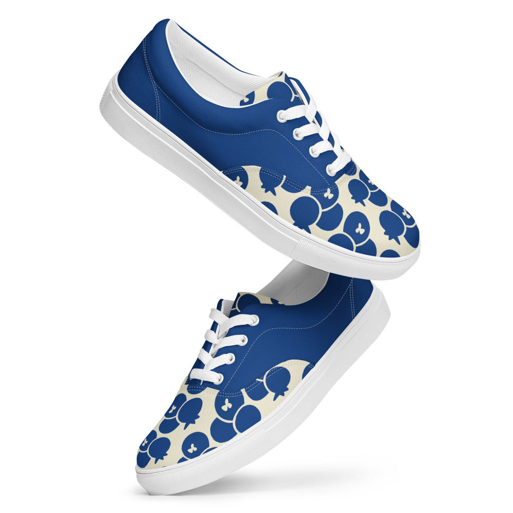 Blueberries And Cream Womens Canvas Sneakers - https://ascensionemporium.net