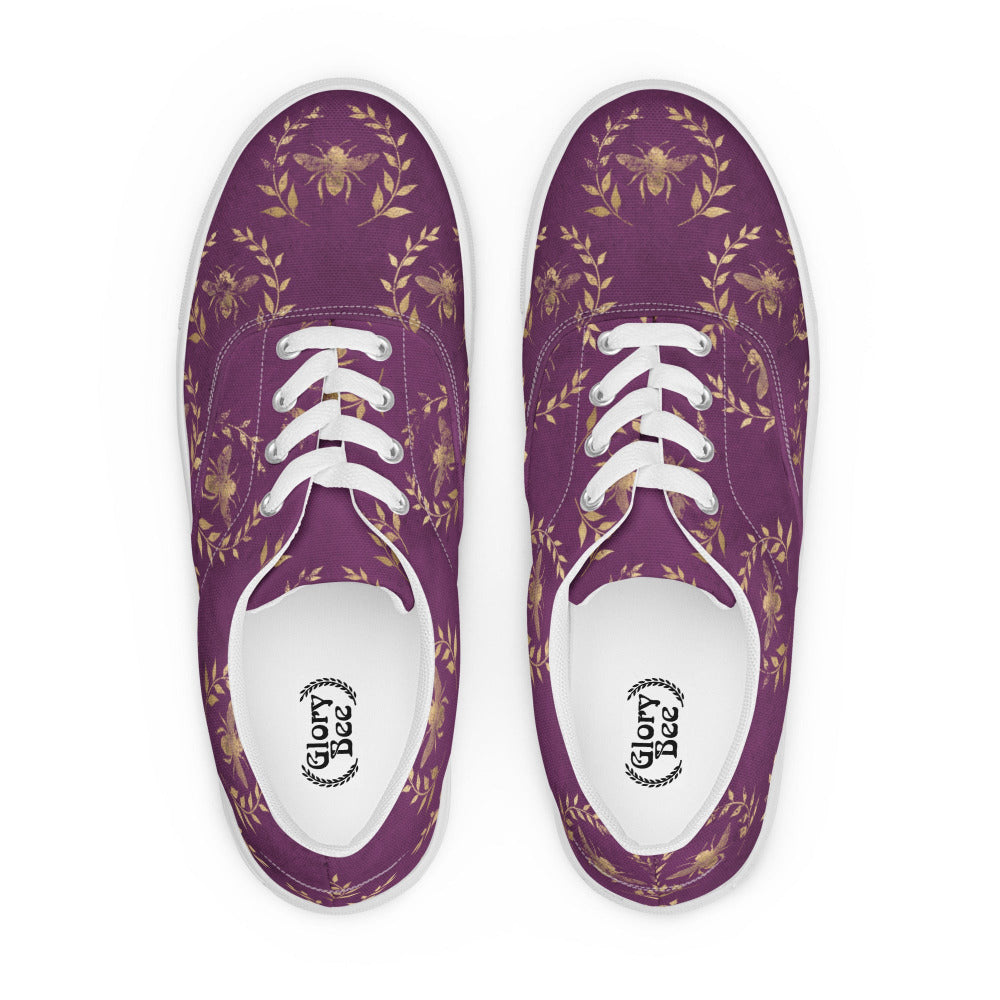 Glory Bee Women’s Canvas Sneakers - Majestic Purple Color - https://ascensionemporium.net