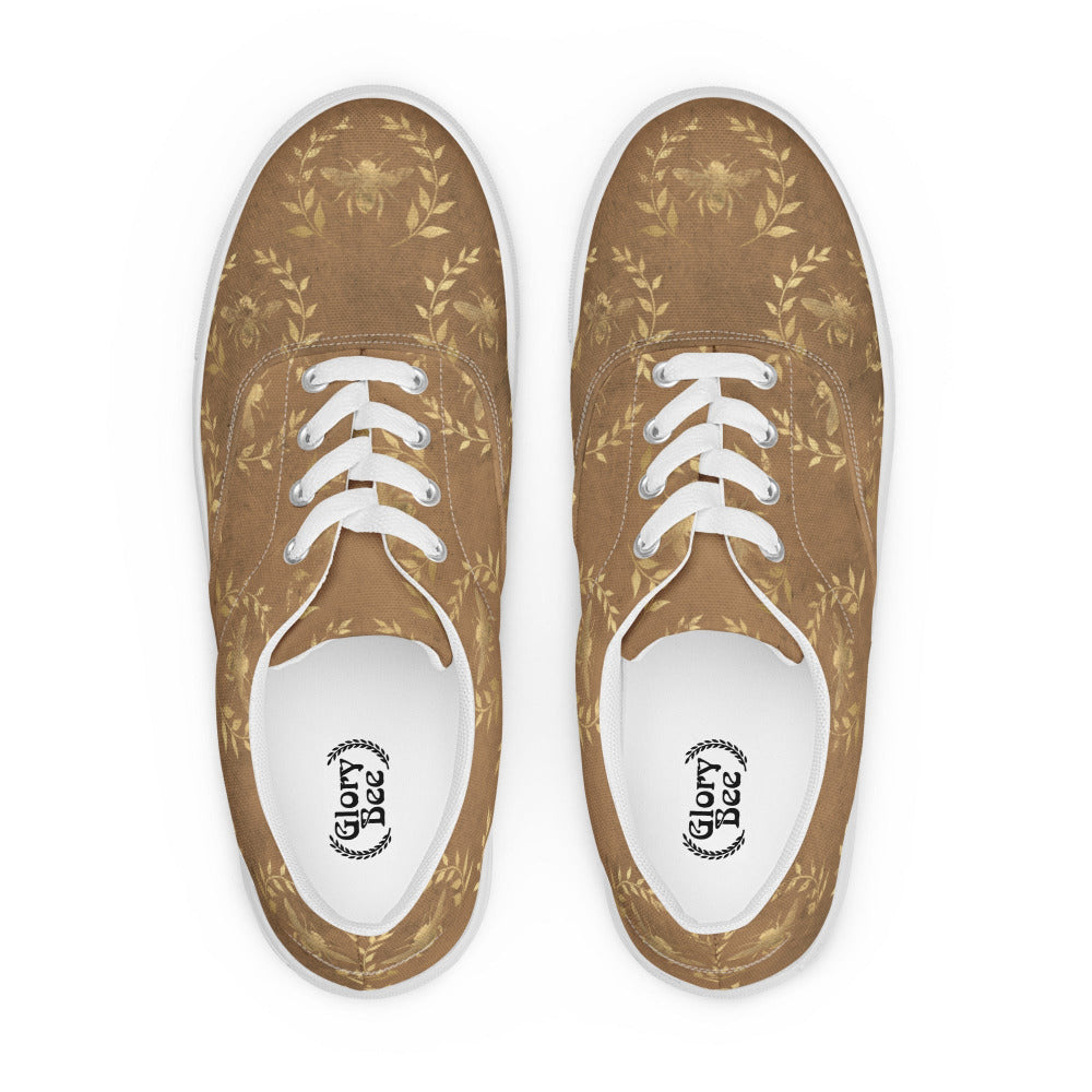 Glory Bee Women’s Canvas Sneakers - Golden Brown Color - https://ascensionemporium.net