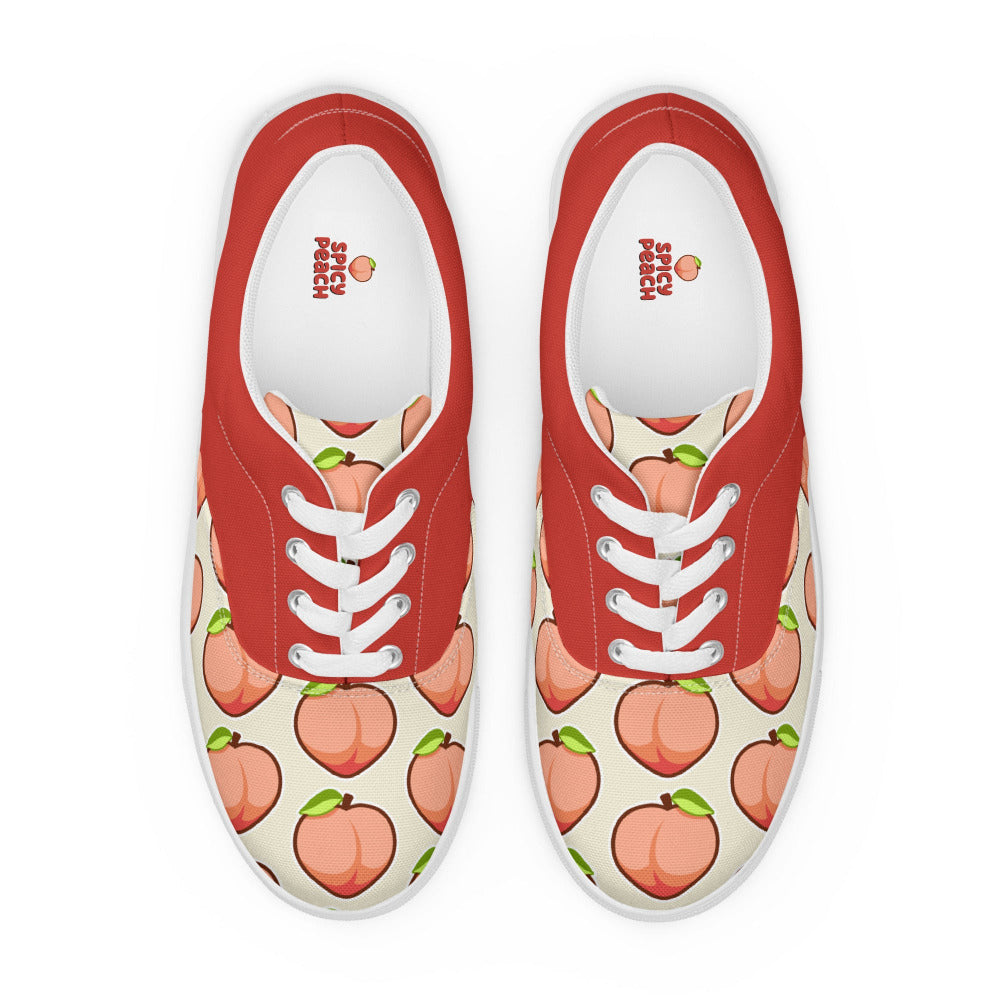 Spicy Peach Womens Canvas Sneakers - https://ascensionemporium.net