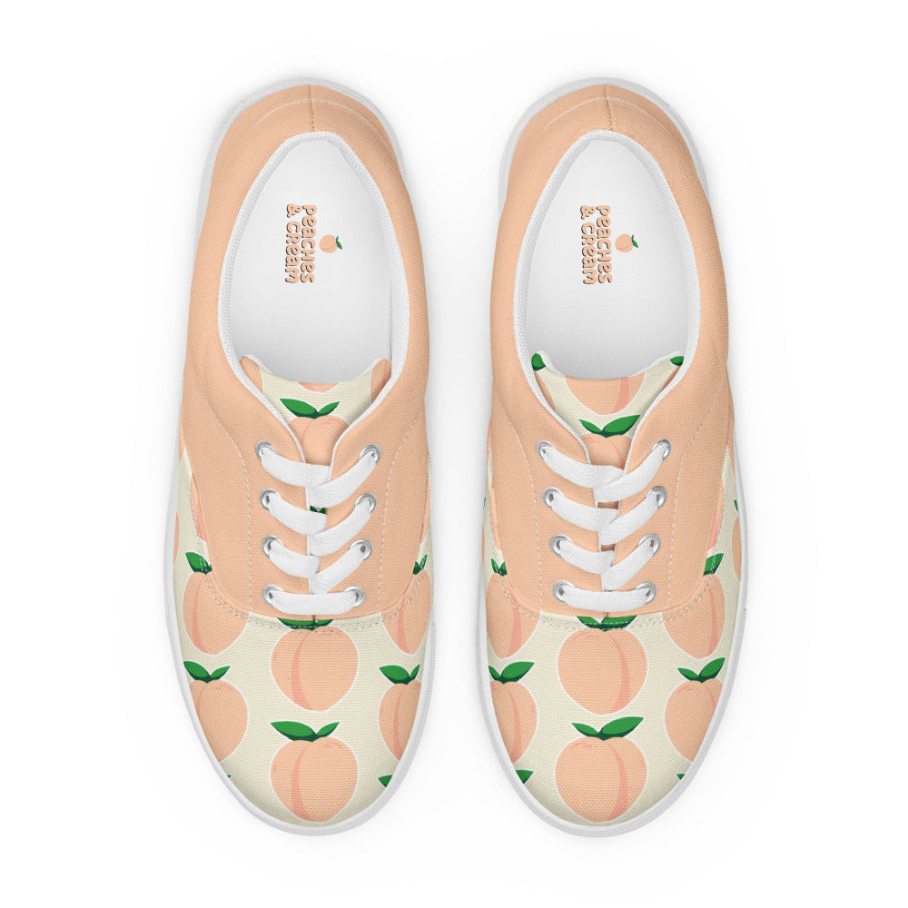 Peaches And Cream Womens Canvas Sneakers - https://ascensionemporium.net