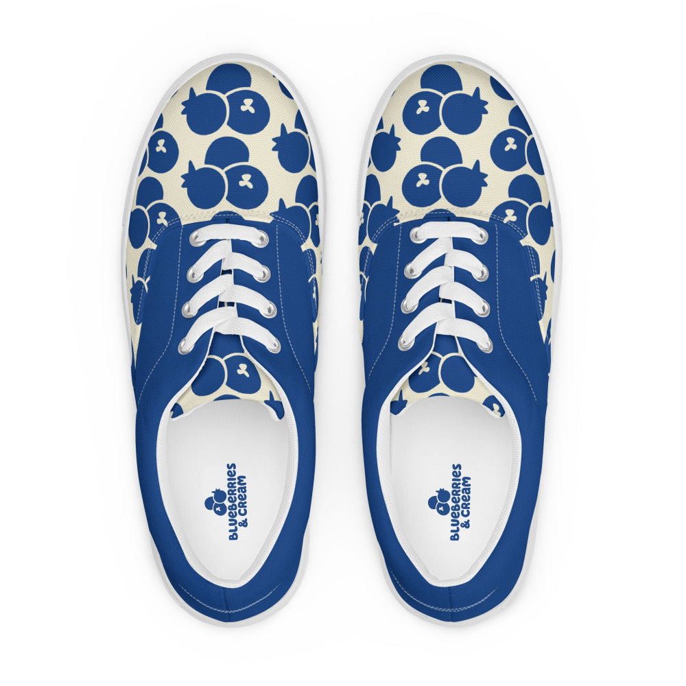 Blueberries And Cream Womens Canvas Sneakers - https://ascensionemporium.net