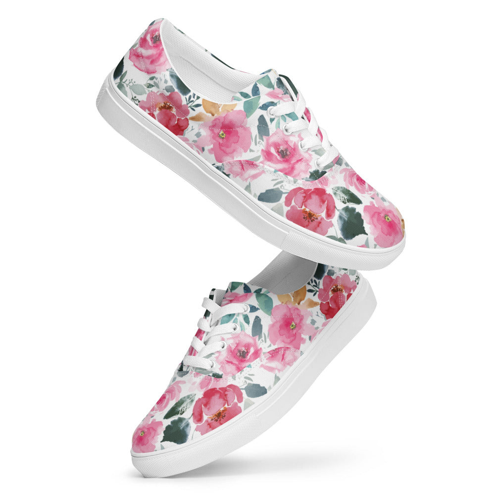 Pink Flower Power Women's Sneakers - https://ascensionemporium.net